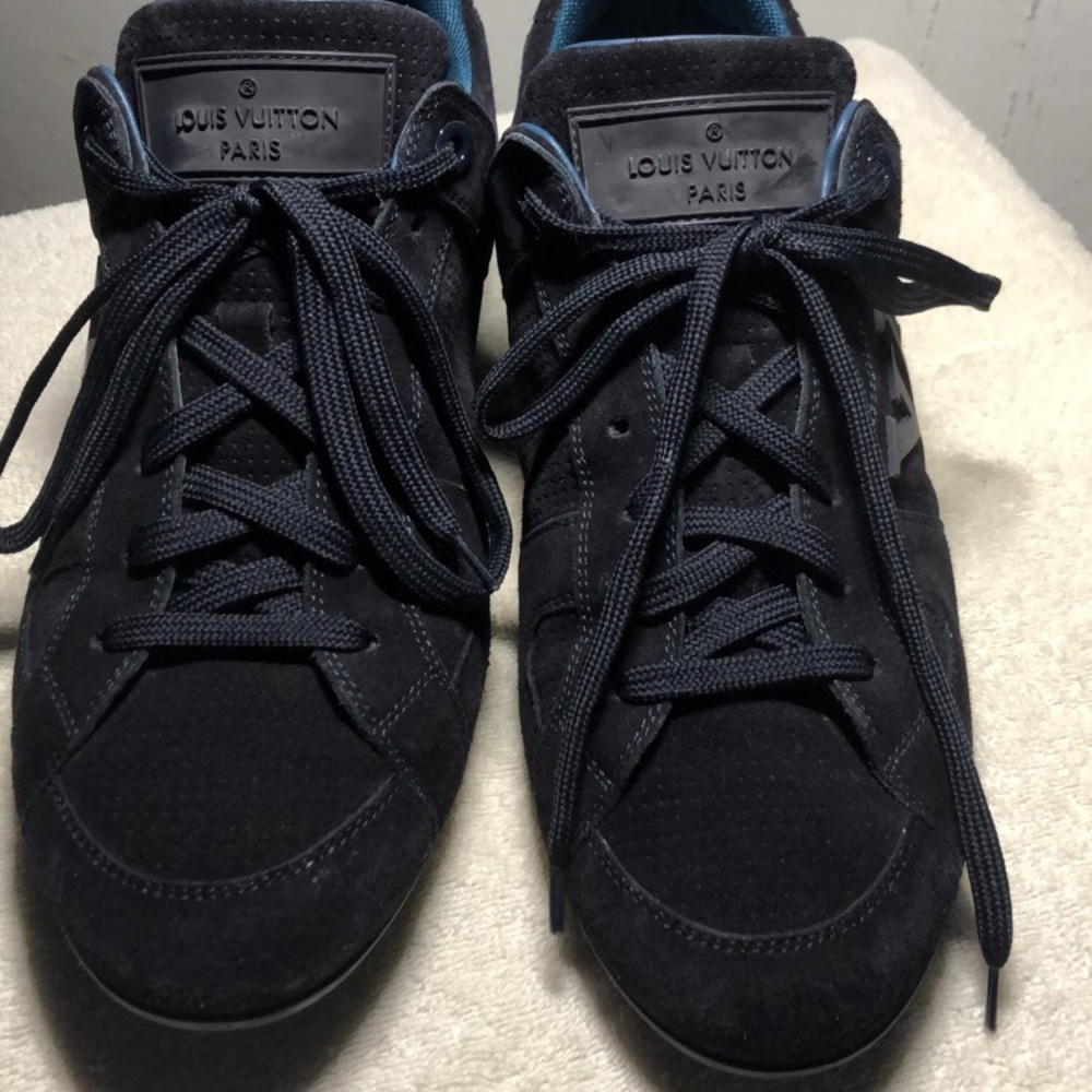 Louis Vuitton Dark Blue Suede Lace up - Picture 2 of 4